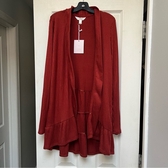 Kohl’s LC Lauren Conrad Tiered Open-Front Cardigan size small - Picture 4 of 7